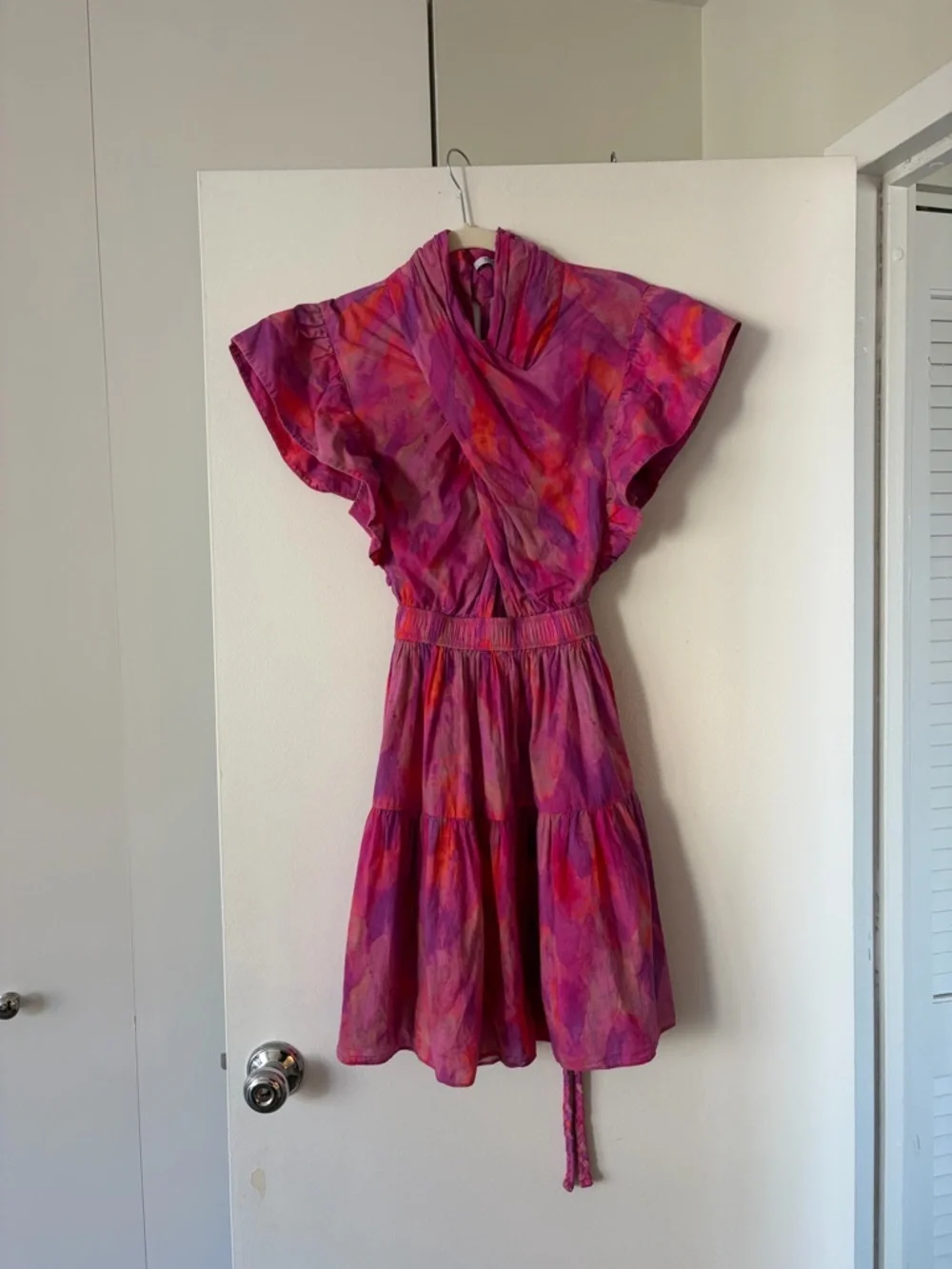 10 Crosby Derek Lam | Finn Ruffle Wrap Dress - Picture 4 of 10